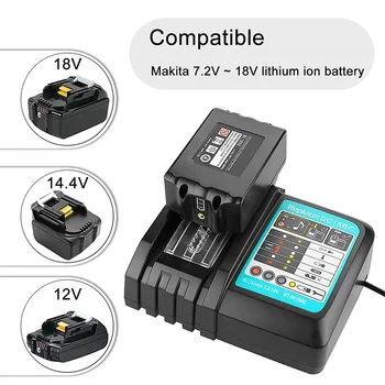 18V12Ah Аккумуляторная батарея MAKITA Li-Ion Battery Сменная батарея питания для MAKITA BL1880 BL1860 BL1830 батарея + 4ACharger