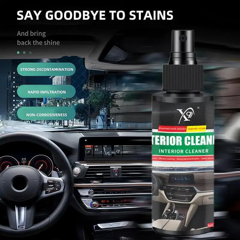 Auto Interior Cleaner Профессиональный очиститель приборной панели автомобиля Безопасный пятновыводитель Многоцелевой спрей для деталей интерьера - 0