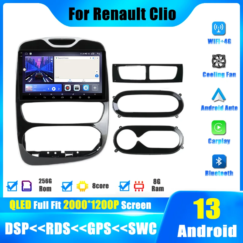 Android 13 для Renault Clio 4 BH98 KH98 2016 - 2019 Автомагнитола Мультимедиа GPS WIFI Carplay DSP IPS Плеер Автоматическая навигация Голос - 0