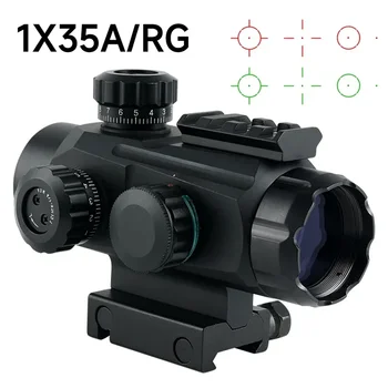 1X35 A / RG Red Dot Sight Винтовочный прицел Четырехточечный рефлекторный оптический прицел для пневматического оружия Подходит для 20-мм охотничьего аксессуара Пикатинни