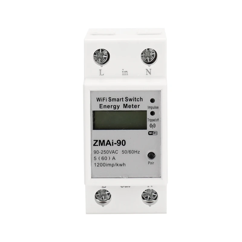 90 Wifi Smart Switch Измеритель энергии Модель ZMAI-90 Вольтметр Ваттметр Измеритель мощности Tuya Smart Life APP Работа с Alexa - 3