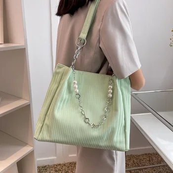 2022 Женская сумка большой вместимости Модная портативная сумка через плечо из полиуретана Всематчевая темпераментная модная сумка большой емкости