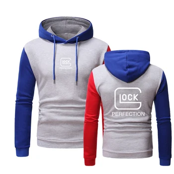 2023 Glock американский логотип мужская мода строчка бег трусцой спортивная одежда повседневный свитер с капюшоном осенью и зимой