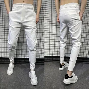 2023 Модные брюки Мужские карандаш Гарем Однотонный Уличная одежда Корейские джоггеры Трендовая одежда для мужских брюк L103