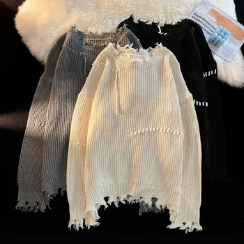 2023 Новый Autum Зимний дизайнерский пуловер Новая мода Роскошный вязаный свитер Высокое качество Мужчины Теплые хлопковые свитера Повседневные