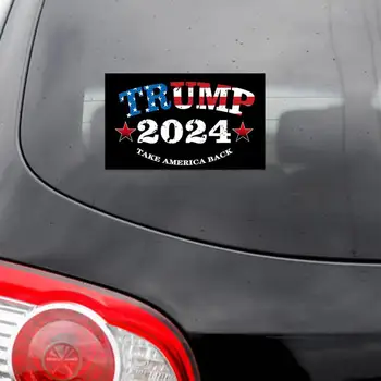 2024 Наклейка на автомобиль Трампа Забавная наклейка на бампер Сделай Америку снова великой Наклейки на президентские выборы для украшение автомобилей и грузовиков
