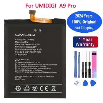 2024 года Новый 100% оригинальный аккумулятор для UMI Umidigi A9 Pro A9Pro Аккумулятор 4150 мАч Замена мобильного телефона Bateria + Инструменты