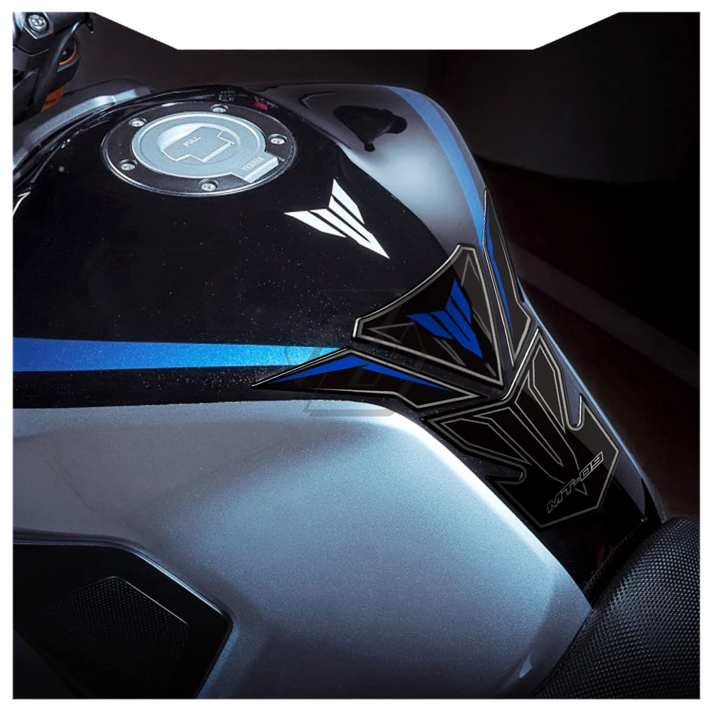 Для Yamaha MT-09 MT09 2013 2014 2015 Наклейка для защиты бензобака мотоцикла 3D Смола - 1