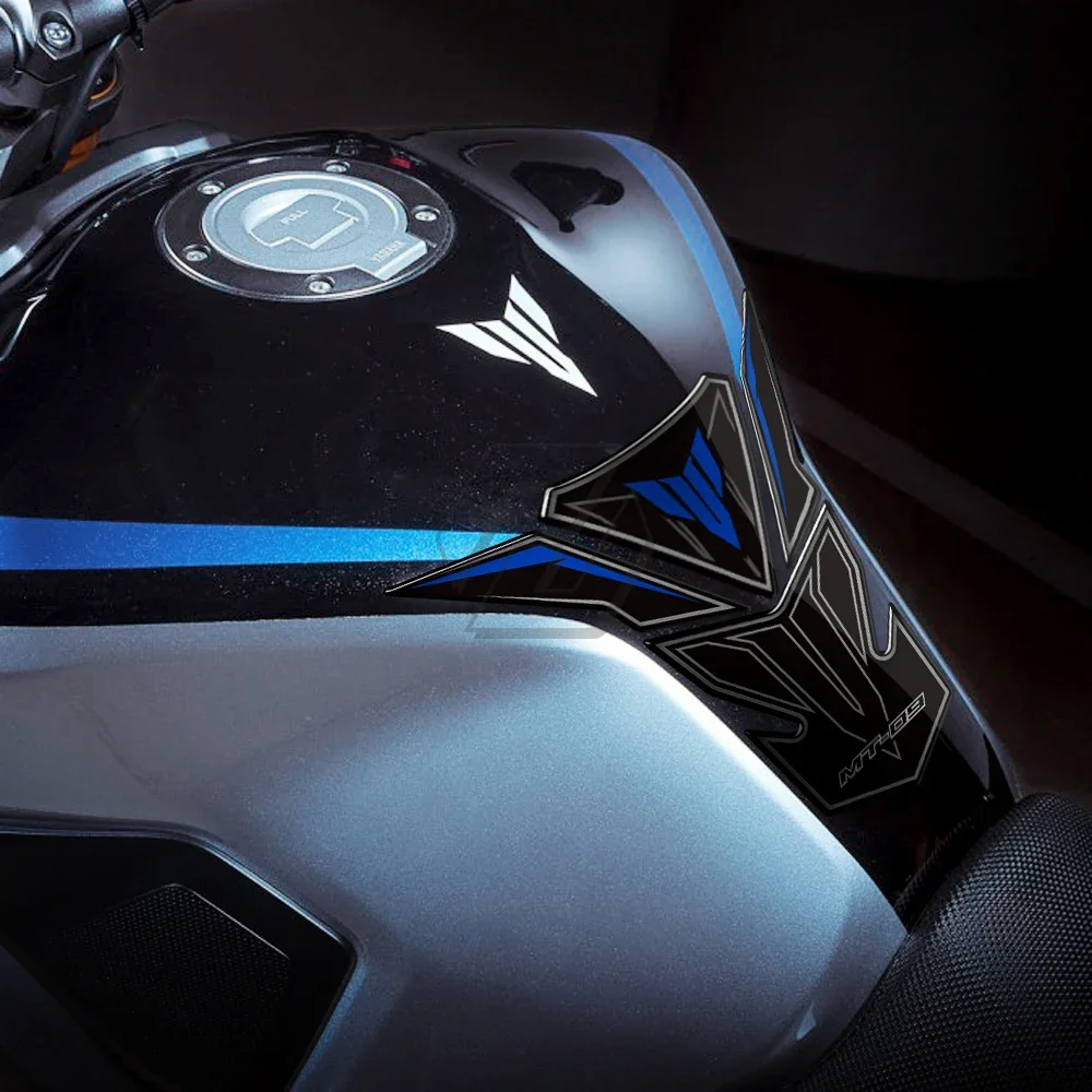 Для Yamaha MT-09 MT09 2013 2014 2015 Наклейка для защиты бензобака мотоцикла 3D Смола - 2
