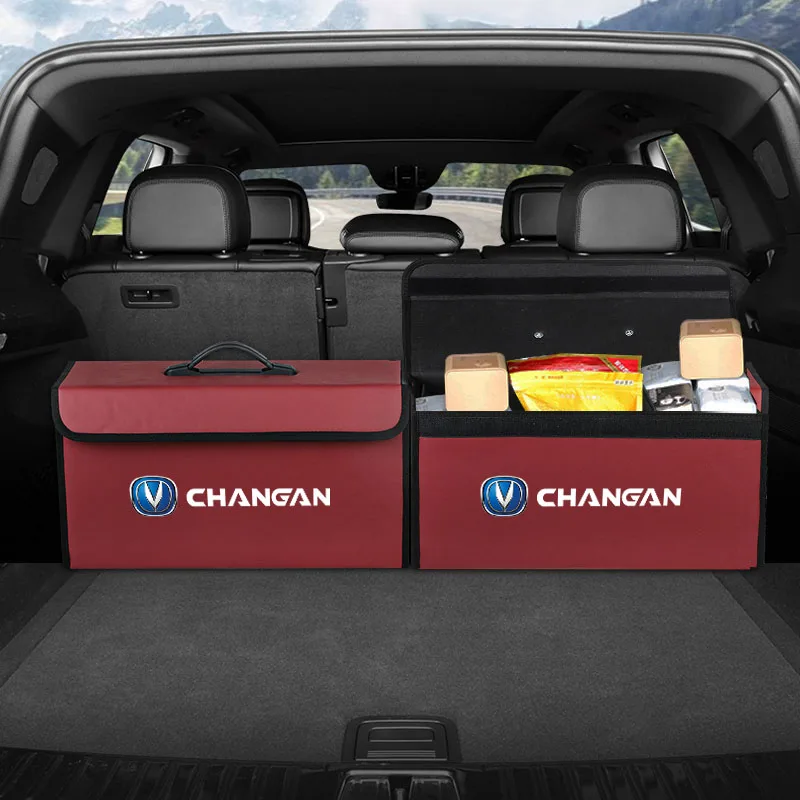 Сумка для хранения багажника автомобиля Кожаная коробка для кемпинга складная для Changan CS75 Plus CS95 CS35 Alsvin CS15 CS85 CS55 Eado CX20 CX70 Raeto - 1