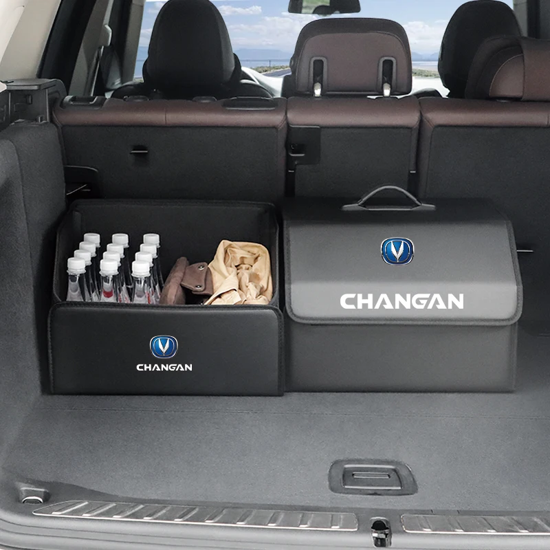Сумка для хранения багажника автомобиля Кожаная коробка для кемпинга складная для Changan CS75 Plus CS95 CS35 Alsvin CS15 CS85 CS55 Eado CX20 CX70 Raeto - 4