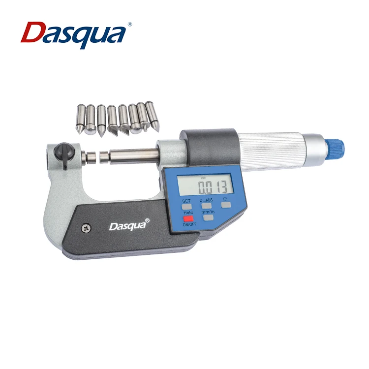 Dasqua 25-50 мм Универсальный цифровой микрометр из нержавеющей стали Цена Взаимозаменяемые наковальни - 2