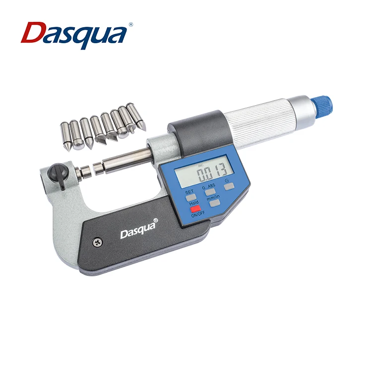 Dasqua 25-50 мм Универсальный цифровой микрометр из нержавеющей стали Цена Взаимозаменяемые наковальни - 3