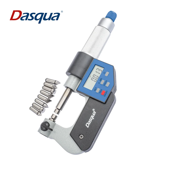 Dasqua 25-50 мм Универсальный цифровой микрометр из нержавеющей стали Цена Взаимозаменяемые наковальни - 4