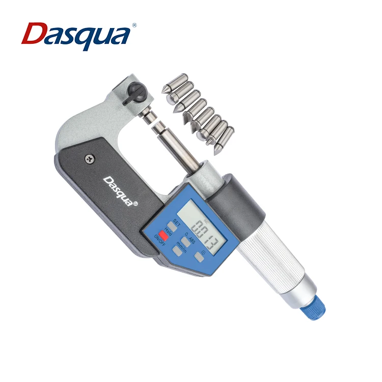 Dasqua 25-50 мм Универсальный цифровой микрометр из нержавеющей стали Цена Взаимозаменяемые наковальни - 5
