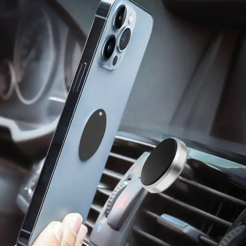  Магнитная наклейка для телефона Клейкая замена наклейки для магнитного крепления телефона Металлическая пластина толщиной 0,5 мм для автомобильных креплений для телефона - 3