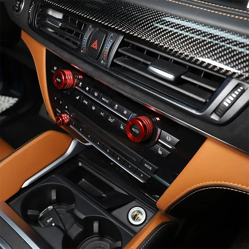 3 шт. Автомобильные ручки громкости кондиционера Кнопка управления аудиосистемой Ручка кольца Крышка Отделка для BMW X5 X6 E70 E71 E72 2008-2013 Аксессуары - 5