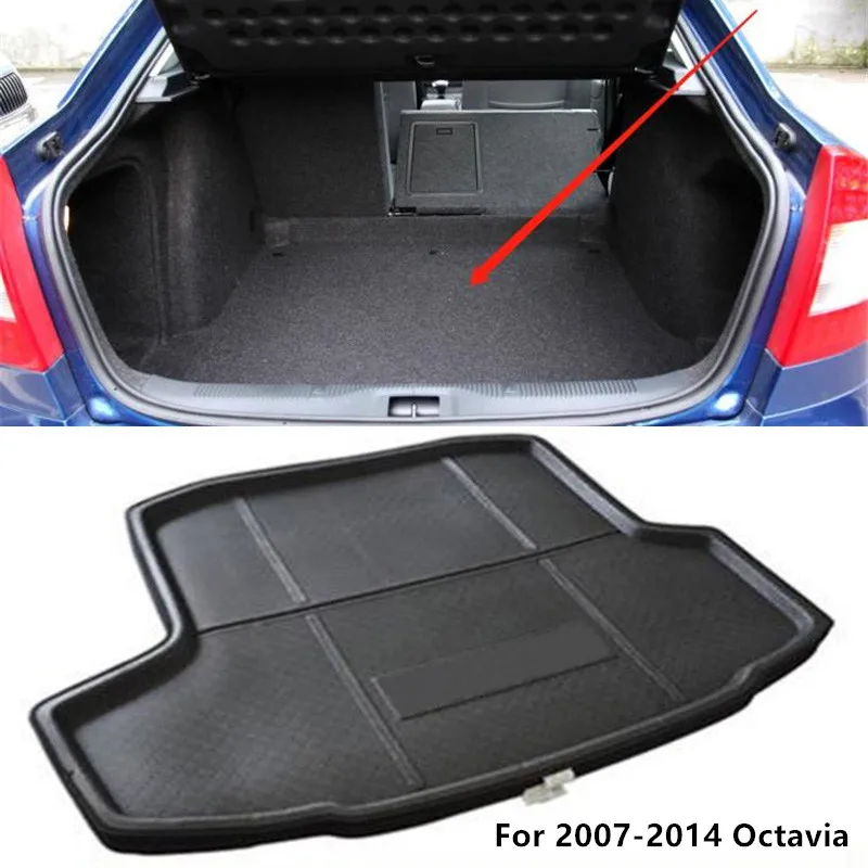 1 шт. EVA материал для 2007-2014 Skoda Octavia II A5 1Z3 Авто Задний багажник Коврик Пол Коврик Багаж Защита Крышка Накладка - 0