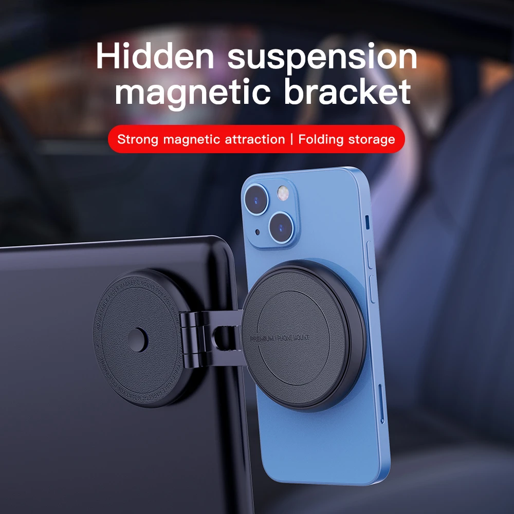 Скрытый магнитный автомобильный держатель для телефона для Tesla Model Y 3 Беспроводное зарядное устройство 360 Rotation Автомобильная подставка для мобильного телефона Поддержка для iPhone - 0