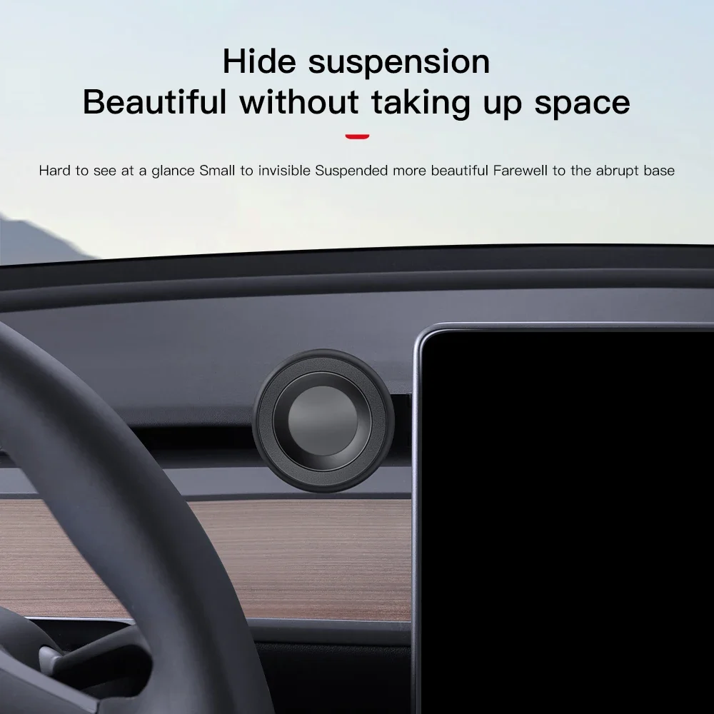 Скрытый магнитный автомобильный держатель для телефона для Tesla Model Y 3 Беспроводное зарядное устройство 360 Rotation Автомобильная подставка для мобильного телефона Поддержка для iPhone - 2