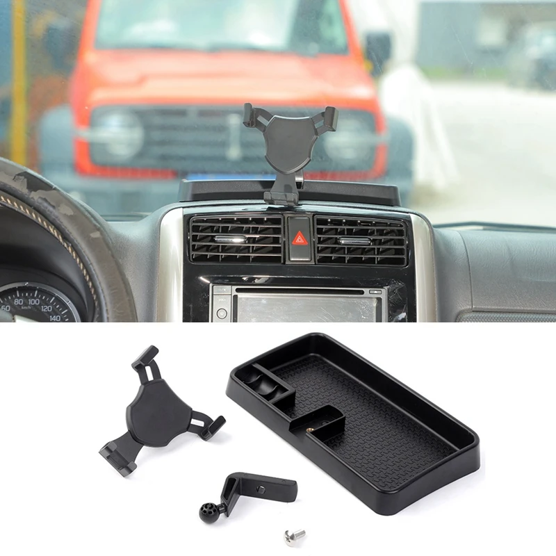 Для Suzuki Jimny 2007-2017 Приборная панель автомобиля Кронштейн для телефона Держатель Коробка для хранения Аксессуары - 0