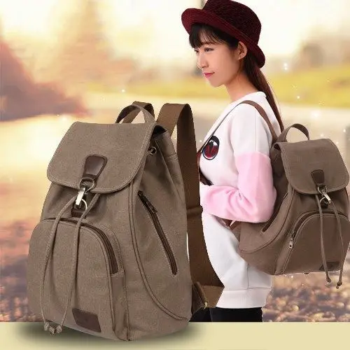 JBTP Рюкзаки высокой вместимости Новая женская холщовая сумка для путешествий на открытом воздухе Ретро Модный школьный рюкзак для студентов колледжа моды - 0