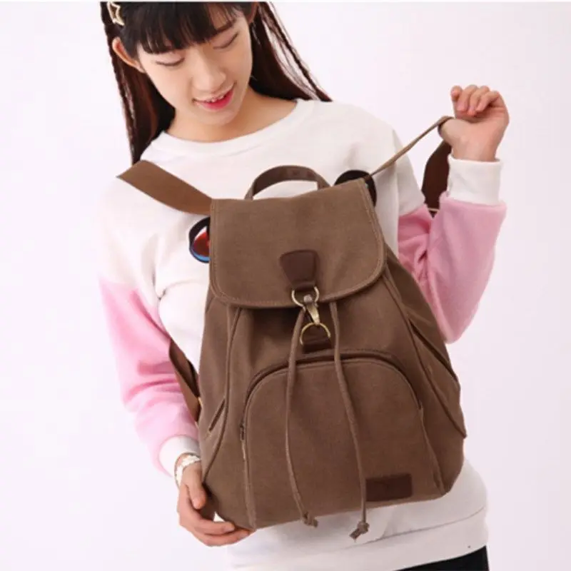 JBTP Рюкзаки высокой вместимости Новая женская холщовая сумка для путешествий на открытом воздухе Ретро Модный школьный рюкзак для студентов колледжа моды - 5