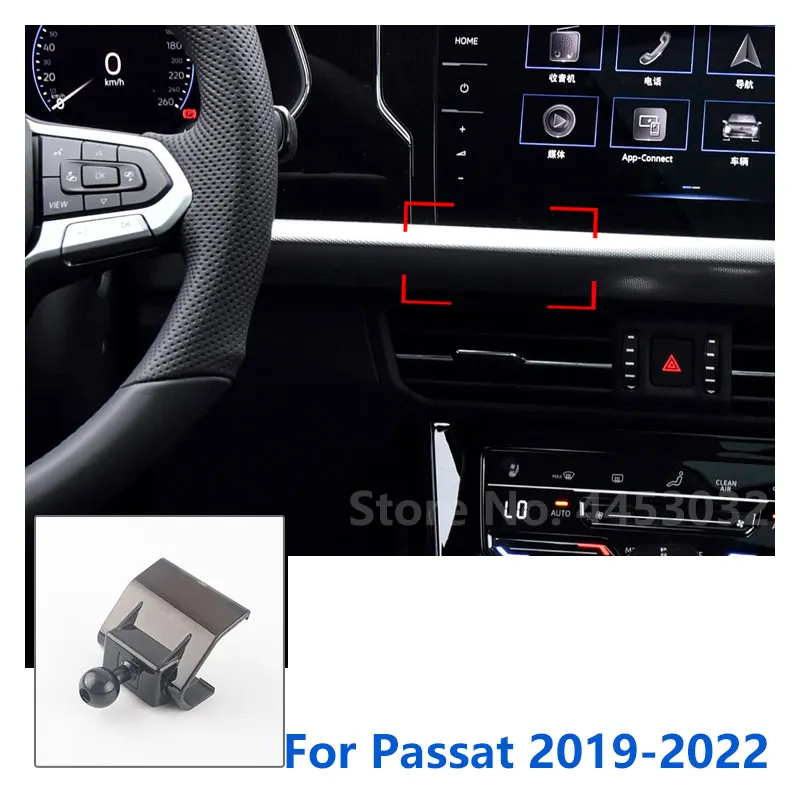 17 мм Специальные крепления для Volkswagen Passat b8 b7 b6 Автомобильный держатель для телефона GPS Фиксированный кронштейн Аксессуары для основания воздуховода 2011-2022 - 0