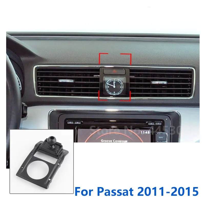 17 мм Специальные крепления для Volkswagen Passat b8 b7 b6 Автомобильный держатель для телефона GPS Фиксированный кронштейн Аксессуары для основания воздуховода 2011-2022 - 2