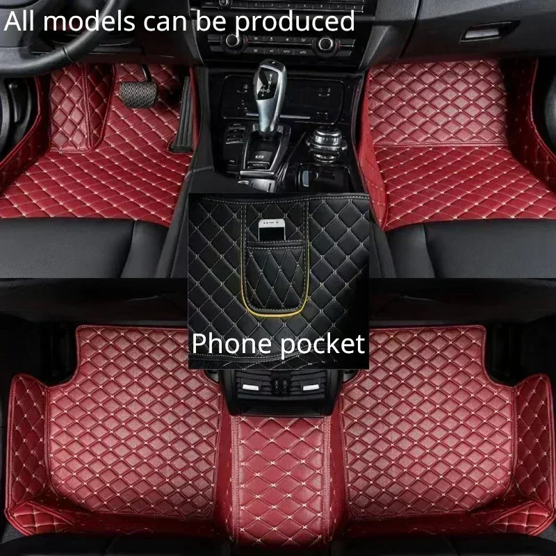 Изготовленные на заказ автомобильные коврики для Kia Sorento 5 мест 2009-2012 год искусственная кожа телефон карманный ковер интерьер авто аксессуары - 2