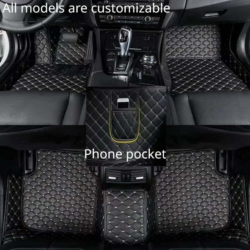Изготовленные на заказ автомобильные коврики для Kia Sorento 5 мест 2009-2012 год искусственная кожа телефон карманный ковер интерьер авто аксессуары - 3