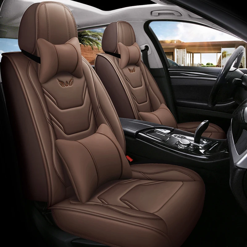 Универсальный чехол для сиденья автомобиля из искусственной кожи для BMW 7 серии Все модели автомобилей E38 E65 F01 F02 F03 F04 G11 G12 Аксессуары Интерьер - 3