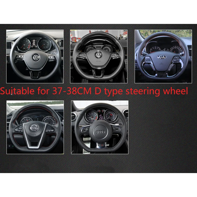 d Кожаный чехол на рулевое колесо автомобиля для Citroen DS3 DS4 DS5 DS5 DS 5LS DS6 DS7 DS9 C3-XR New Elysee C4 Sega 2014 - 2021 - 5