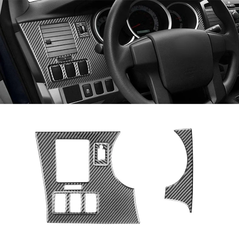 Для Toyota Tacoma 2011-2015 LHD Soft Carbon Fiber Car Driver Side Air Vent Cover Trim Interior Parts - 0