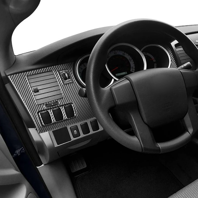 Для Toyota Tacoma 2011-2015 LHD Soft Carbon Fiber Car Driver Side Air Vent Cover Trim Interior Parts - 4