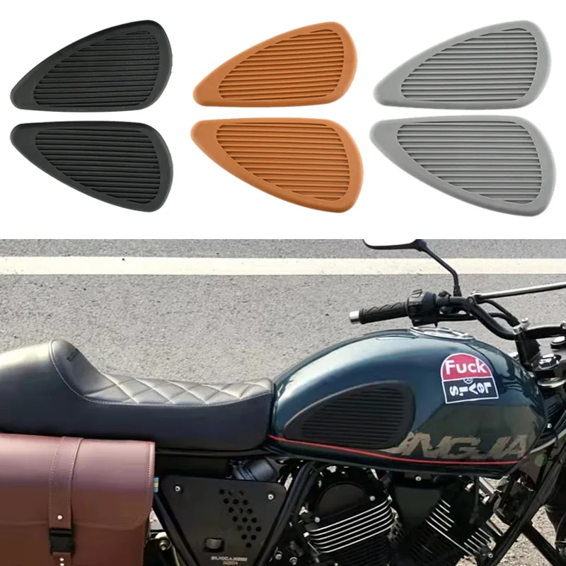  мотоцикл ретро наклейка на топливный бак левая и правая наклейки на топливный бак резиновая наклейка масляный бак для Yamaha YBR125 SR400 XSR900 - 0