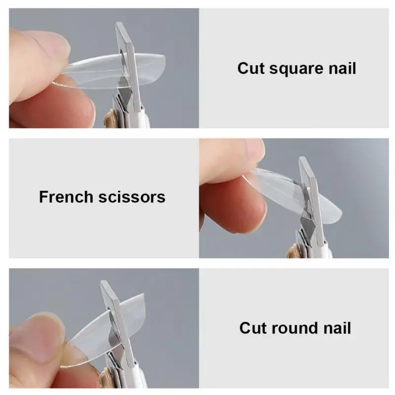 1 ~ 10 шт. U-образные французские ножницы для накладных ногтей Кусачки для ногтей Акриловый гель Французский накладные ногти Машинка для стрижки Поддельные кончики ногтей Резак - 3