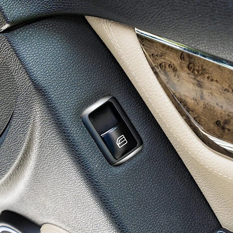 12PCS Автомобильная дверь Подлокотник Окно Переключатель Кнопка Отделка Крышка Наклейка Для Mercedes Benz GLK ML GL a B C E G Class W204 X166 - 5