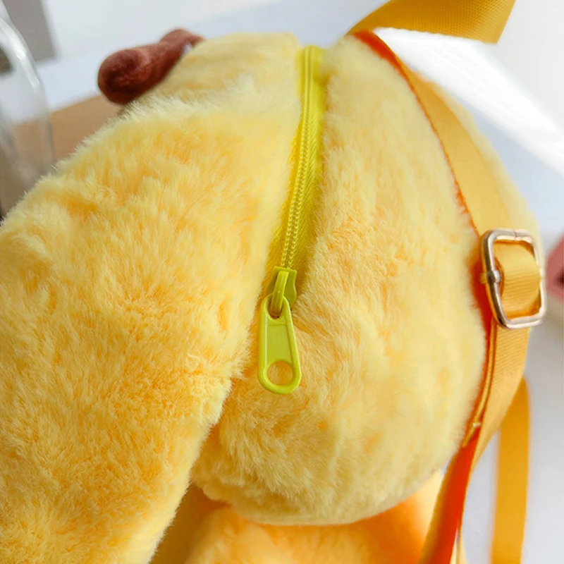 Аниме Sanrio Плюшевая кукла Рюкзак Сумка через плечо Pom Pom Purin Мультфильм Милая мягкая сумка-ранец День рождения Рождественские подарки - 5