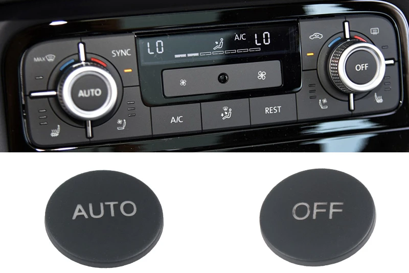 1шт для Volkswagen VW Touareg Ручка панели кондиционера кондиционера AUTO OFF Круглая крышка кнопки переключателя - 0