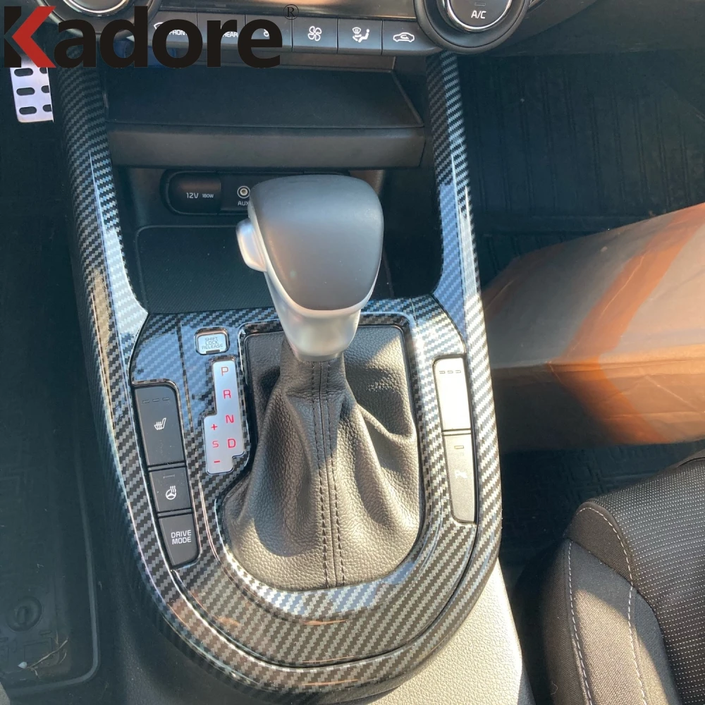 Для Kia Forte Cerato K3 2019 2020 2021 Коробка переключения передач из углеродного волокна Крышка панели Отделка Молдинги Полоса Аксессуары для интерьера автомобиля - 2