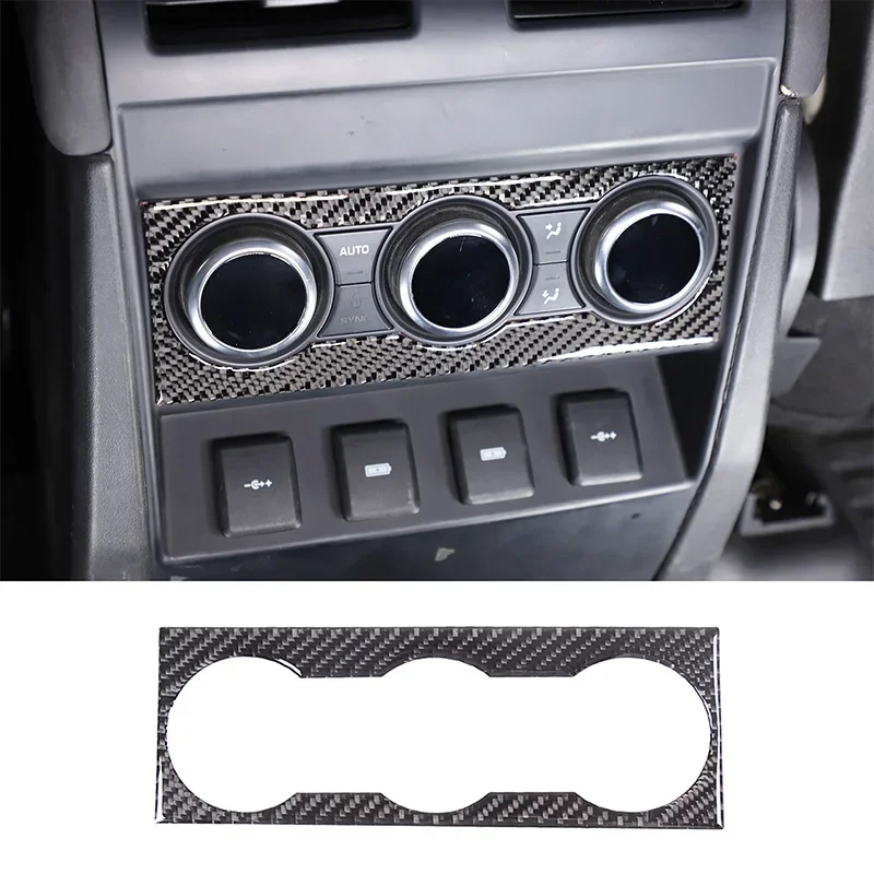  для Land Rover Defender 110 2022-2024 Авто Задний переключатель кондиционера Рамка Наклейка Мягкие аксессуары для интерьера из углеродного волокна - 0