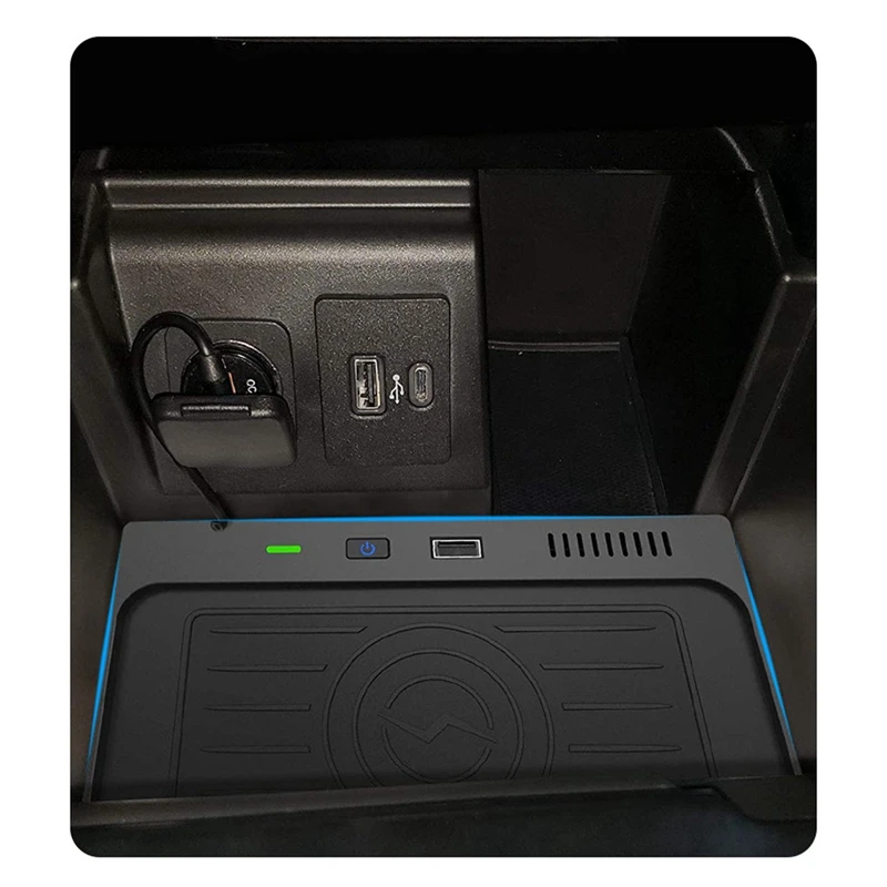 1 комплект QI Телефон Беспроводное зарядное устройство Зарядная пластина Держатель для мобильного телефона и 1 шт. Задняя вентиляционная ручка розетки кондиционера - 2