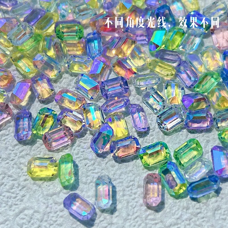 30 шт. Aurora Nail Charms 3D Gems Nails Art Decoration Nail Stone AB Shaped Nail Rhinestones Mix Crystal Nail Art Accessories - 2
