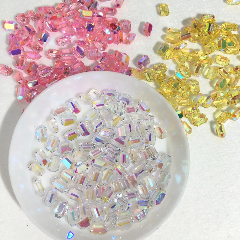 30 шт. Aurora Nail Charms 3D Gems Nails Art Decoration Nail Stone AB Shaped Nail Rhinestones Mix Crystal Nail Art Accessories - 5