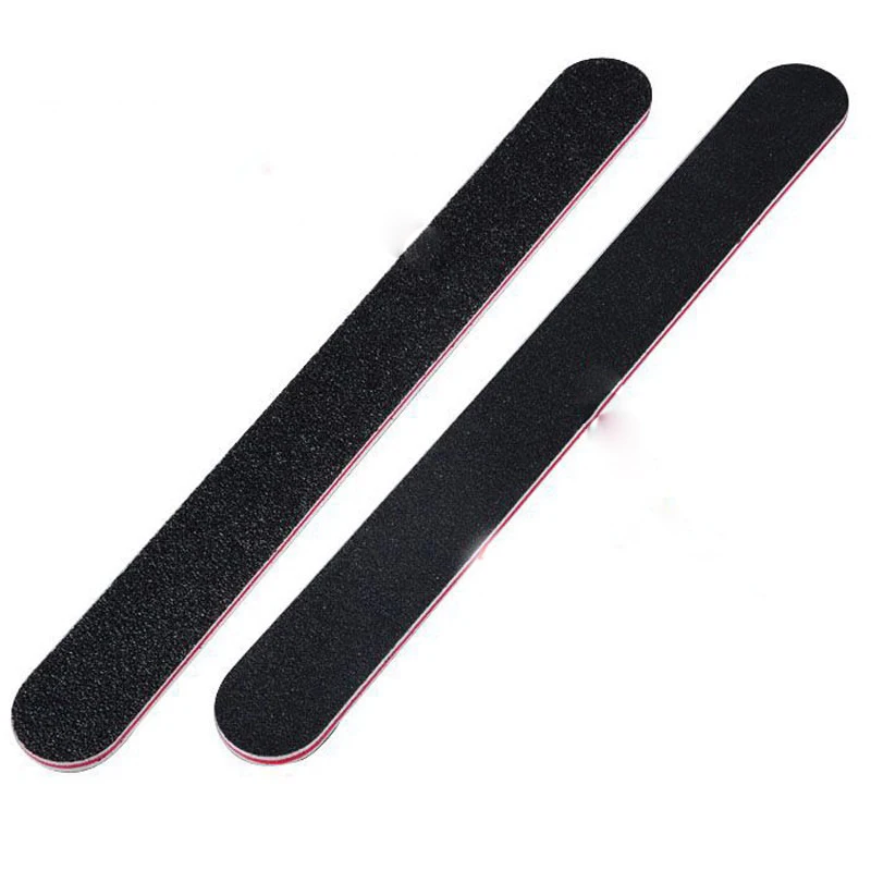 50 штук черных пилочек для ногтей с двусторонней маникюрной шлифовальной планкой и шлифовальным блоком - 1
