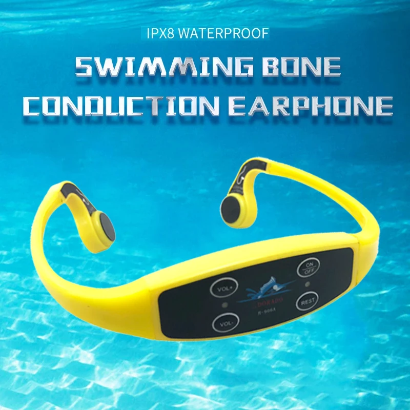 Лучшие наушники для плавания с костной проводимостью Беспроводные подводные гарнитуры с FM-радио, предназначенные для тренировок по плаванию - 1