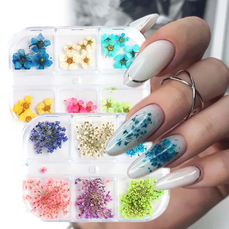 Накладные цветы Аксессуары для ногтей Украшения из искусственных цветочных листьев Пресс на ногтях 3D Гель Лак для ногтей Маникюрные наклейки SAFL300 - 0