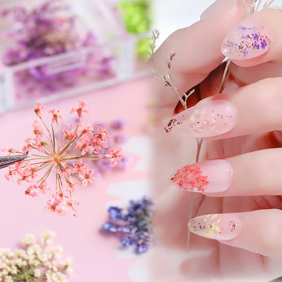 Накладные цветы Аксессуары для ногтей Украшения из искусственных цветочных листьев Пресс на ногтях 3D Гель Лак для ногтей Маникюрные наклейки SAFL300 - 1