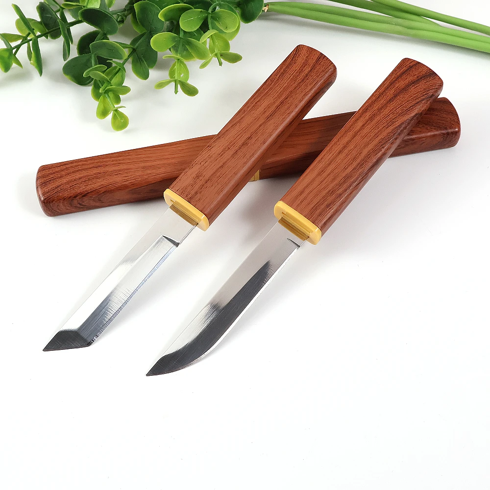 Jaswehome 2-в-1 Двойной нож Мульти Ультра-острый прямой нож с ножнами Кухонные инструменты Портативный походный нож из нержавеющей стали - 0